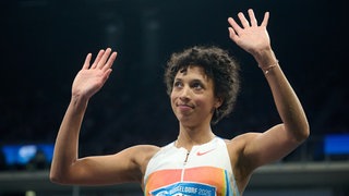 Malaika Mihambo bei Istaf Indoor in Düsseldorf.