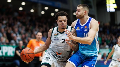 Nolan Adekunle beim Sieg gegen deinen Ex- Club Frankfurt Skyliners.