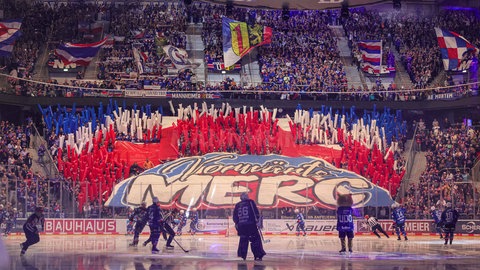 Tolle Choreo der Mannheimer Fans