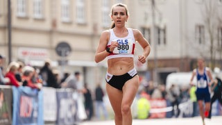 Anne Bera Wierhake beim Zehn-Kilometer-Rennen in Uelzen.