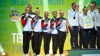 Helen Kevric (Deutschland), Gerben Wiersma (DTB Cheftrainer Frauen), Lea Marie Quaas (Deutschland), Karina Schoenmaier (Deutschland), Janoah Mueller (Deutschland), Silja Stoehr (Deutschland)