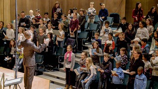 Kinder beim "Come and sing"-Projekt des SWR Vokalensembles 2018