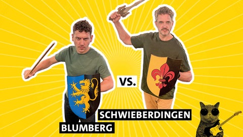 SWR1 Moderatoren Julian Hammerstein und Benedict Walesch duellieren sich beim HITmach-Duell 2026 am 7.10. in Blumberg und Schwieberdingen.