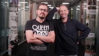Moderations-Duo bei der SWR1 Hitparade: Ingo Lege und Patrick Neelmeier