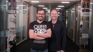 Moderations-Duo bei der SWR1 Hitparade: Ingo Lege und Patrick Neelmeier