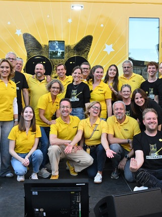 Das SWR1 Hitparaden-Team beim Finale in Frankenthal.