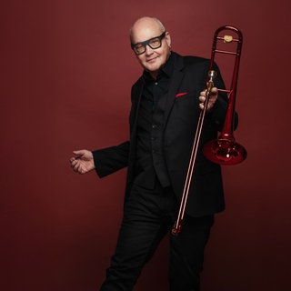 Nils Landgren | Jazzmusiker, mit seinem Red Horn in der Hand