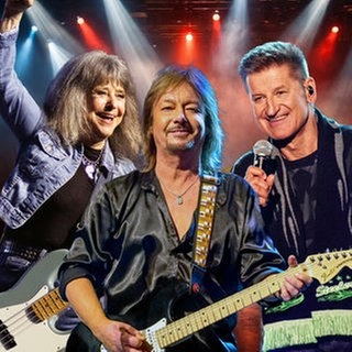 SWR4 Hithörer: Suzi Quatro, Chris Norman und Hartmut Engler von PUR treten auf der Bühne auf (Bildmontage)