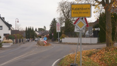 Das Ortsschild von Kalenborn im Kreis Ahrweiler.