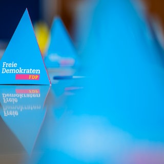 Das Logo der FDP, aufgenommen vor Beginn des Landesparteitags der Bremer FDP (Archiv)