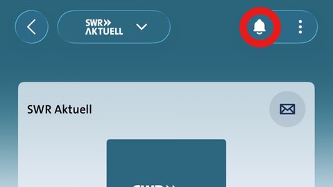 In der App ARD Sounds ist auf der Seite von SWR Aktuell in der Ecke oben rechts eine Glocke zu sehen.
