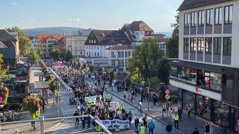 Auch in Tübingen kamen am Freitag viele Menschen zur Klimademo von Fridays for Future.