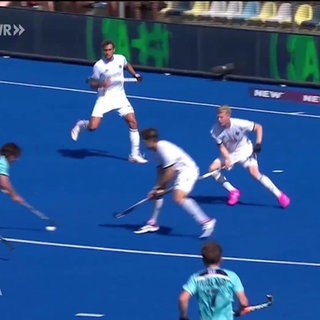 Hockeyspieler auf dem Feld