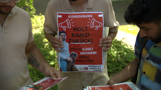 Ramzis Freunde haben in Stuttgart eine Demonstration gegen seine Abschiebung organisiert.