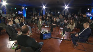 Fernsehsendung "Zur Sache! Baden-Württemberg" aus Karlsruhe: Jugendliche stellen ihre Fragen zur Landtagswahl am 8. März 2026.