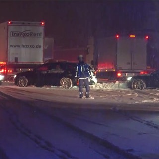 Schnee Chaos auf den Straßen