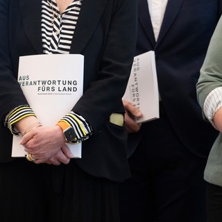 Vorstellung des neuen Kolaitionsvertrags von Grünen und CDU