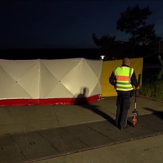 Abgeschirmte Unfallstelle