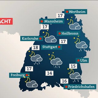 Wetterkarte Baden-Württemberg