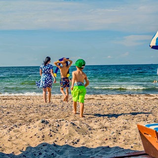 Strandidylle an der Ostsee bei Börgerenede-Rethwisch, einer Gemeinde im Landkreis Rostock in Mecklenburg-Vorpommern. 