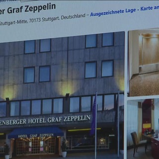Hotelanzeige im Browser