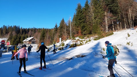 Langläufer am Notschrei im Hochschwarzwald