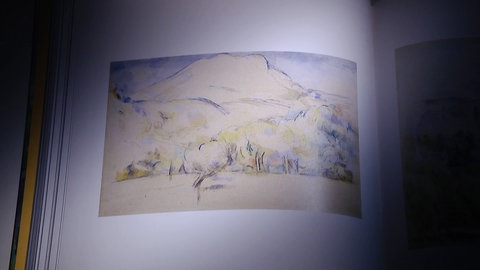 Das Werk "La Montagne Sainte-Victoire" von Paul Cézanne im Ausstellungskatalog der Fondation Beyeler. 
