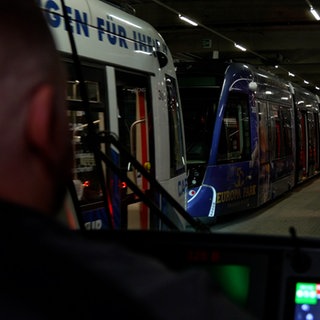 Der Fahrzeugservice der Straßenbahnen in Freiburg.
