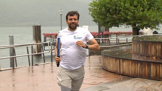 Die erste Etappe beim Staffellauf der Bodensee-Wasserversorgung übernimmt der Stuttgarter Extremsportler Jonas Deichmann.