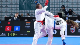 Johanna Kneer hat zum Abschluss eines für sie phänomenalen Jahres die Goldmedaille bei den Karate-Einzel-Weltmeisterschaften.