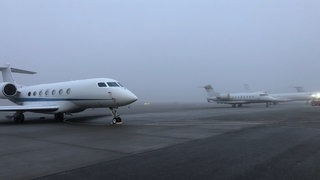 Am Bodensee-Airport Friedrichshafen parken derzeit Privat-Jets, von Gästen, die zum Weltwirtschaftsforum nach Davos gereist sind.