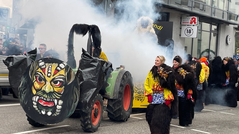 Der Große Narrensprung in Friedrichshafen 2026. Fastnacht am Bodensee auch bei Regen.