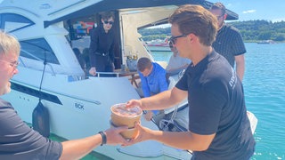Essenslieferung auf dem Bodensee