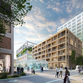 Planungsentwurf des niederländischen Architekturbüros MVRDV:  KI-Ökosystem Ipai  Heilbronn