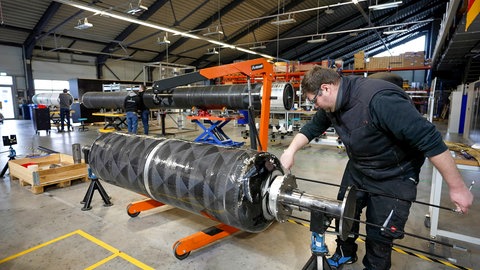 Das Start-up HyImpulse aus Neuenstadt am Kocher untersucht die Hybridrakete SR75, basierend auf einem Antrieb mit Kerzenwachs.