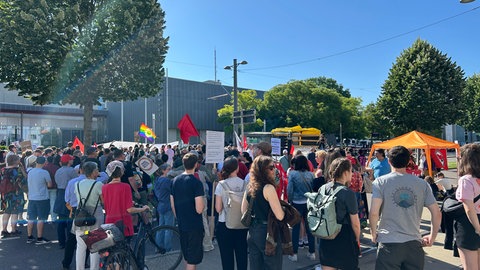 Friedricher Protest gegen die Landeswahlversammlung der AfD in Heilbronn