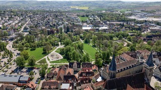 Der für die Landesgartenschau neu gestaltete Hofgarten in Öhringen