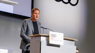 Zur dritten Betriebsversammlung des Jahres bei Audi in Neckarsulm reiste auch VW-Chef Oliver Blume an.