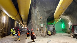 Blick in die Stollenzugänge des Pumpspeicherkraftwerks in Forbach