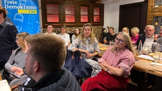 Die FDP schafft es nicht in den Landtag in Baden-Württemberg. Traurige Gesichter auf der Wahlparty in Pforzheim.