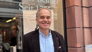 Stefan Heeg in der Mannheimer Buchhandlung "Bücher Bender"