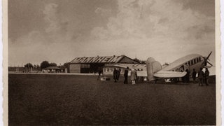 Der Flugplatz Mannheim um 1927 aus der Sammlung Albrecht.