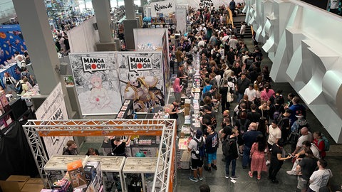 Die Verkaufsstände auf der AnimagiC von oben.