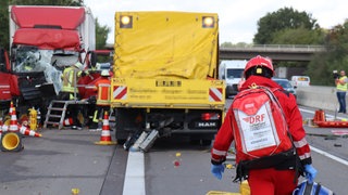 Unfall auf der A5 bei Weinheim