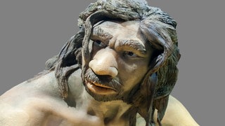 (Symbolbild) Eine lebensgroße Skulptur des Homo Heidelbergensis im Museo Arqueológico Nacional de España in Madrid