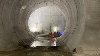 Hier am zukünftigen unterirdischen Flughafen Fernbahnhof in Stuttgart soll auch der Pfaffensteigtunnel enden. (Archivbild)