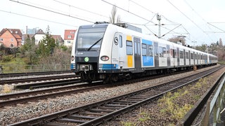Eine S-Bahn fährt in Stuttgart-Vaihingen über das Nesenbachviadukt. (Archivbild)