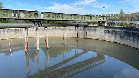 Kläranlage in Vaihingen an der Enz: Das Klärbecken soll für die Gartenschau 2029 zu einer Theaterbühne umgewandelt werden.