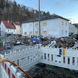 Trümmer nach der Gasexplosion