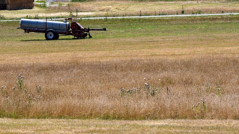 Auch die Hochfläche des Schwäbischen Alb sieht inzwischen sehr trocken und dürr aus. Trockenheit und Hitze sorgen für maue Ernten bei den Landwirten des Kreisbauernverbands Reutlingen